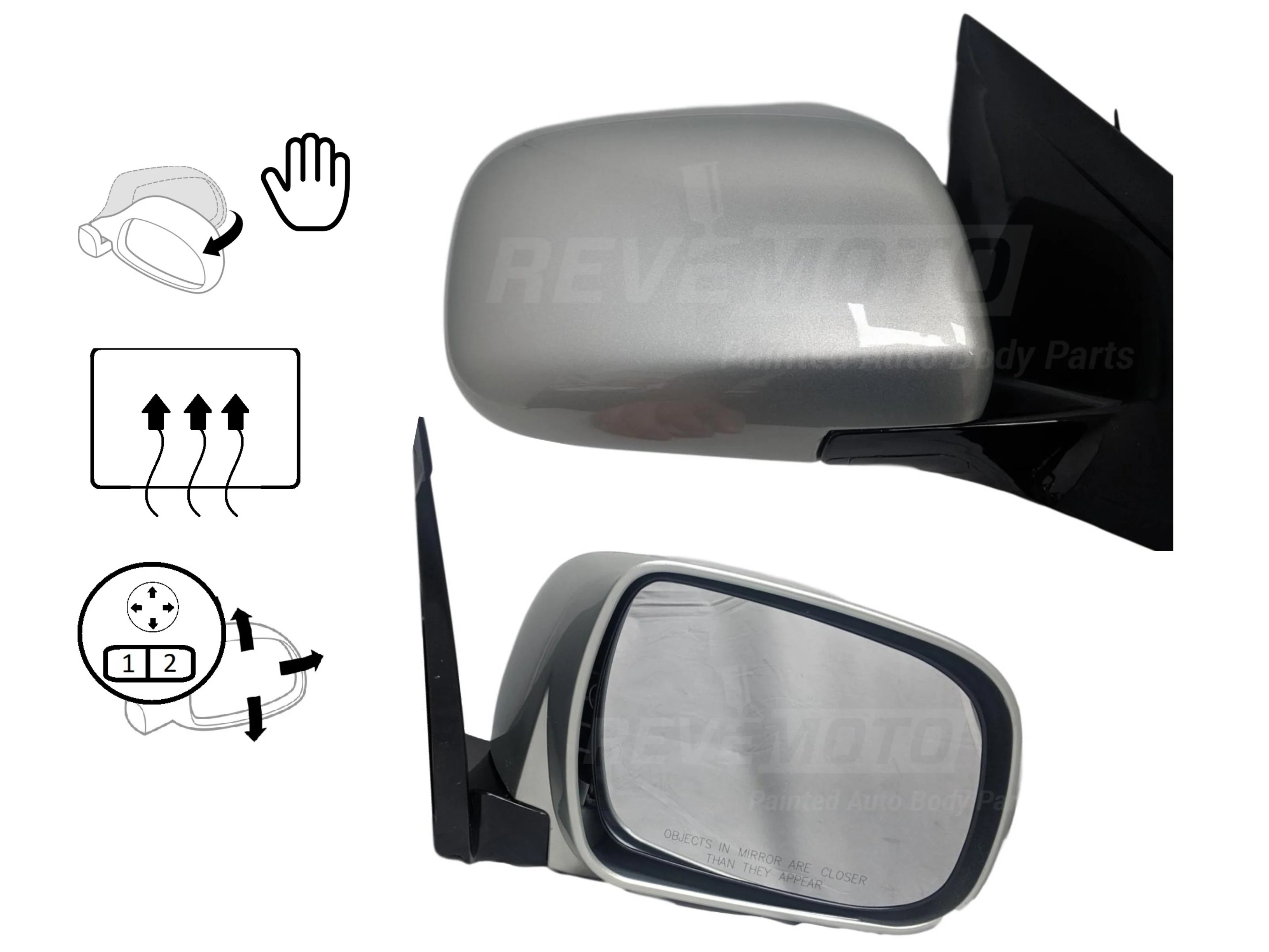 2006 Lexus RX400H : Side View Mirror Painted - Image 4