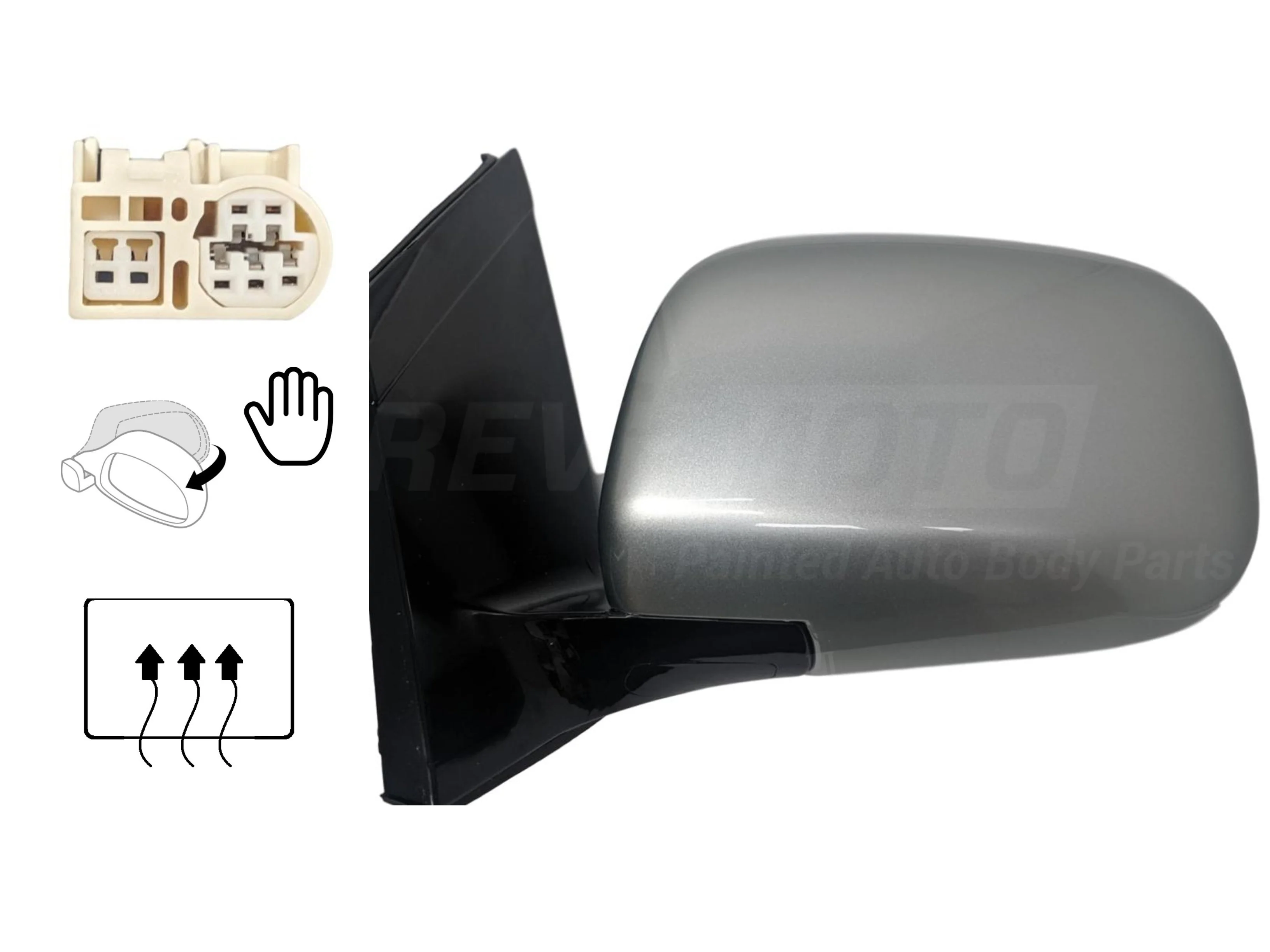 2006 Lexus RX400H : Side View Mirror Painted - Image 6