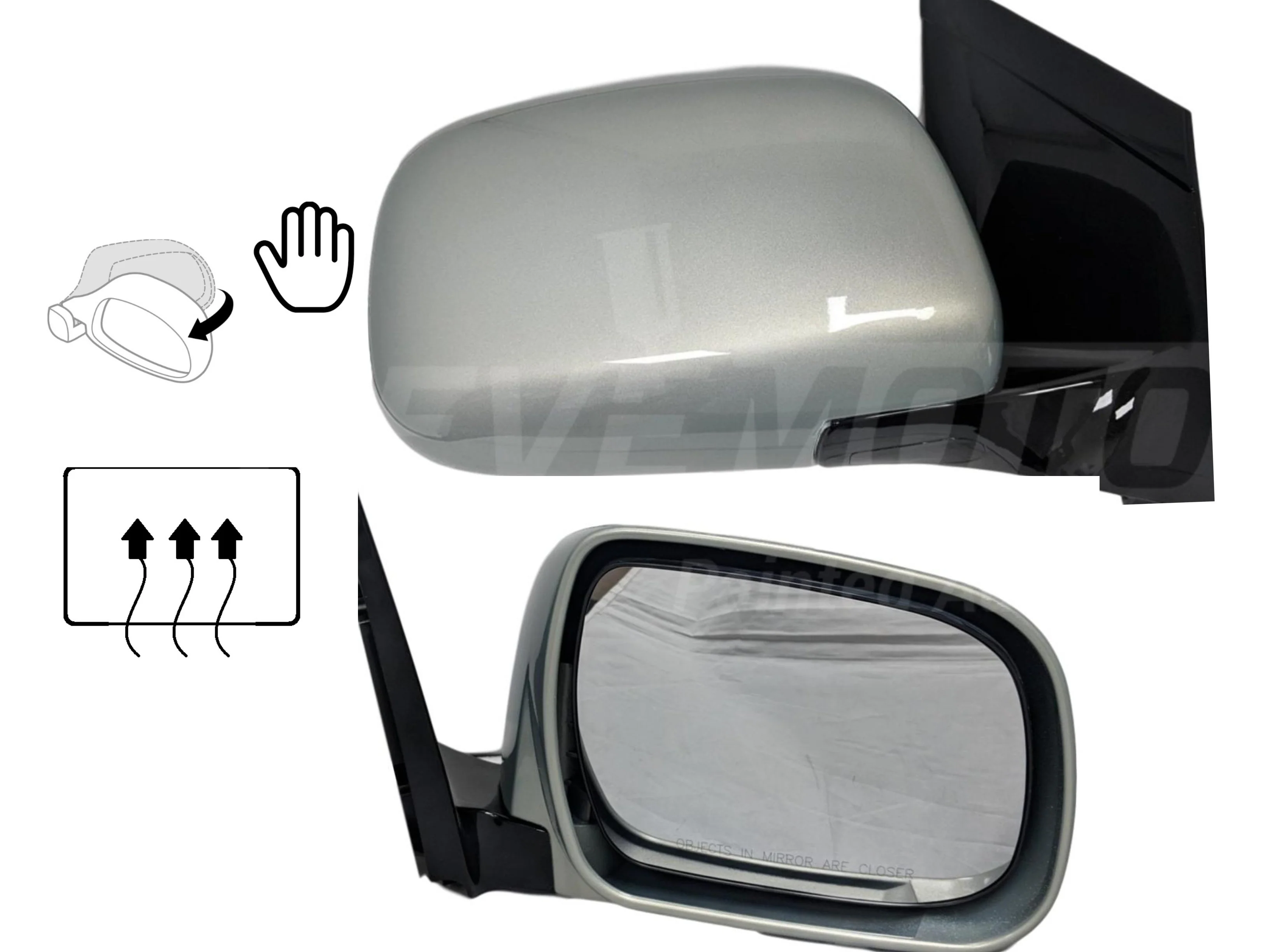 2006 Lexus RX400H : Side View Mirror Painted - Image 8