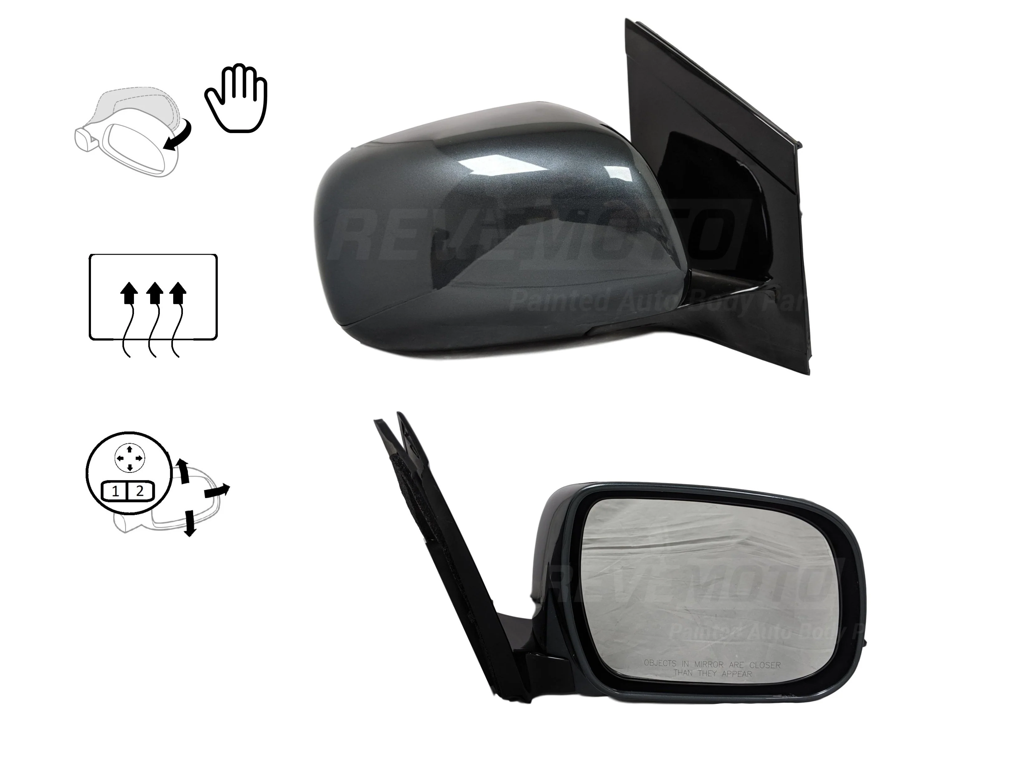 2007 Lexus RX400H : Side View Mirror Painted - Image 3