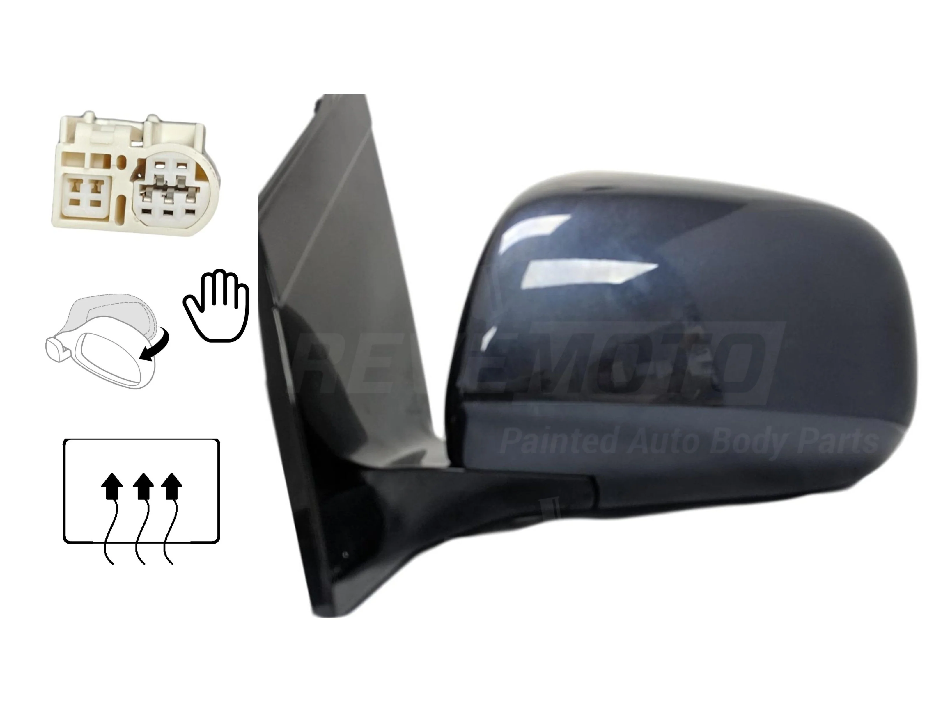 2007 Lexus RX400H : Side View Mirror Painted - Image 7