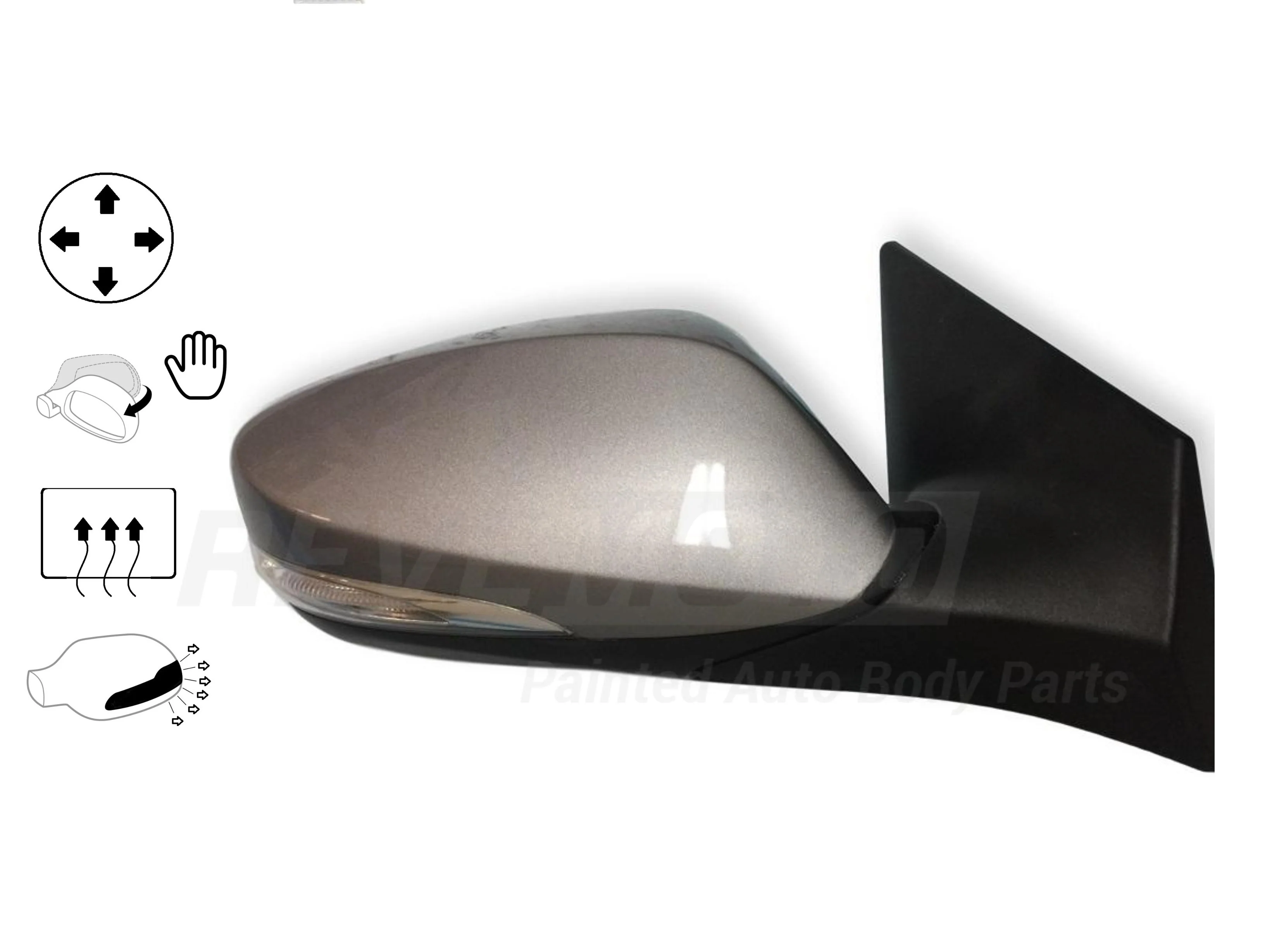 2011 Hyundai Elantra : Side View Mirror Painted (Right, Passenger-Side) - Image 3