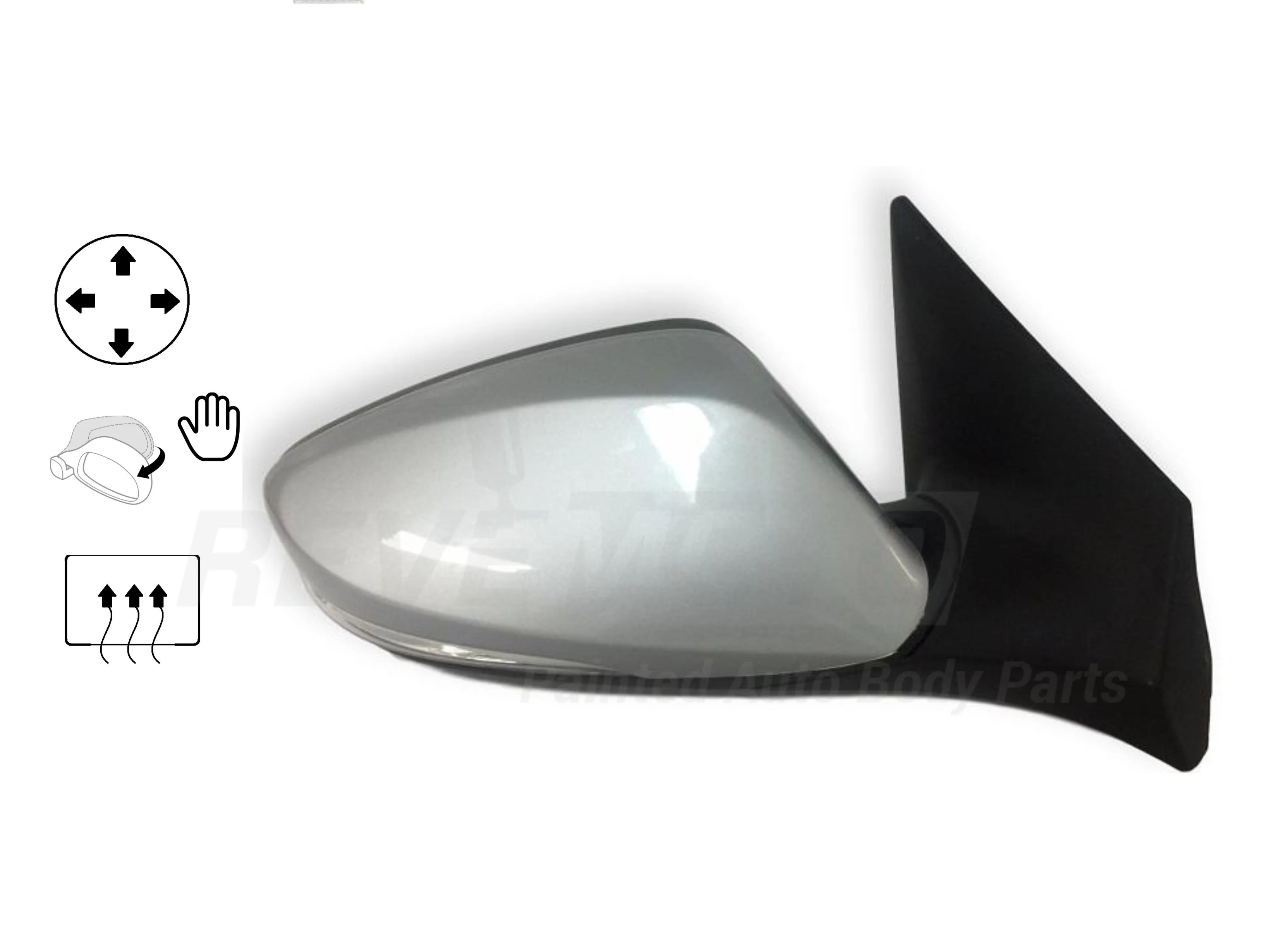 2011 Hyundai Elantra : Side View Mirror Painted (Right, Passenger-Side) - Image 5