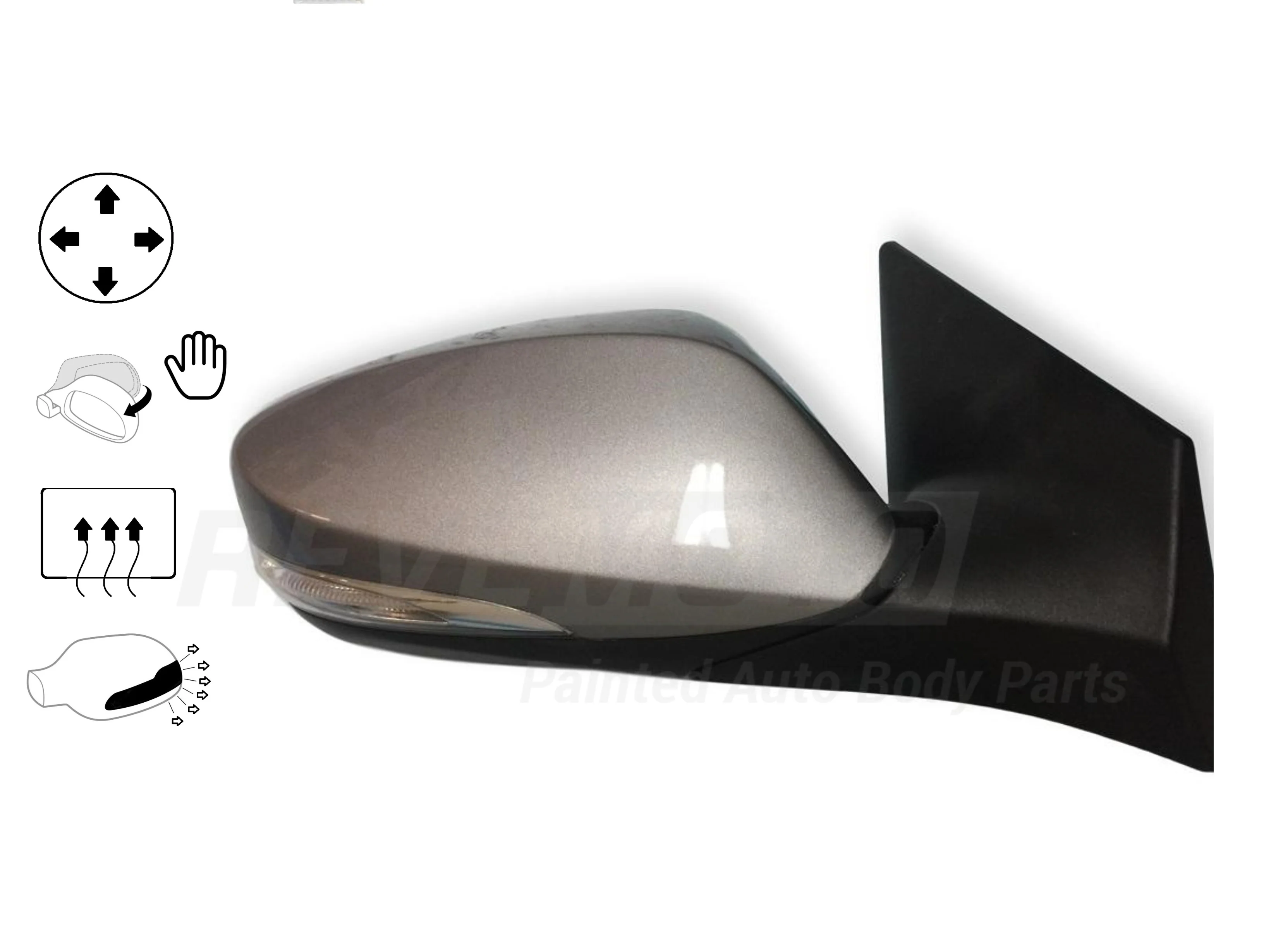 2012 Hyundai Elantra : Side View Mirror Painted (Right, Passenger-Side) - Image 3