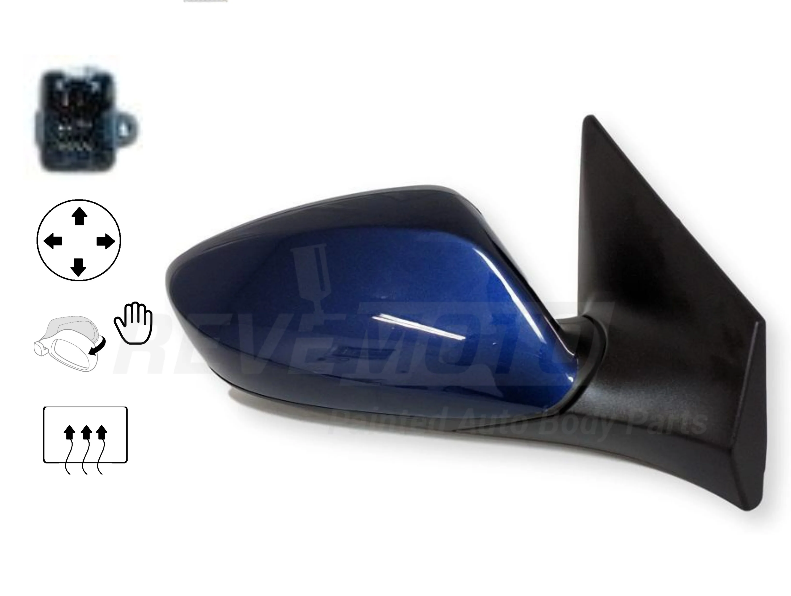 2012 Hyundai Elantra : Side View Mirror Painted (Right, Passenger-Side) - Image 4