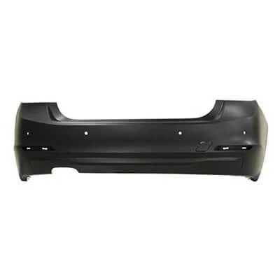 2013 BMW 3-Series : Rear Bumper Painted (Sedan | WITHOUT: Park Assist Sensor Holes, Molding Holes) - Image 4